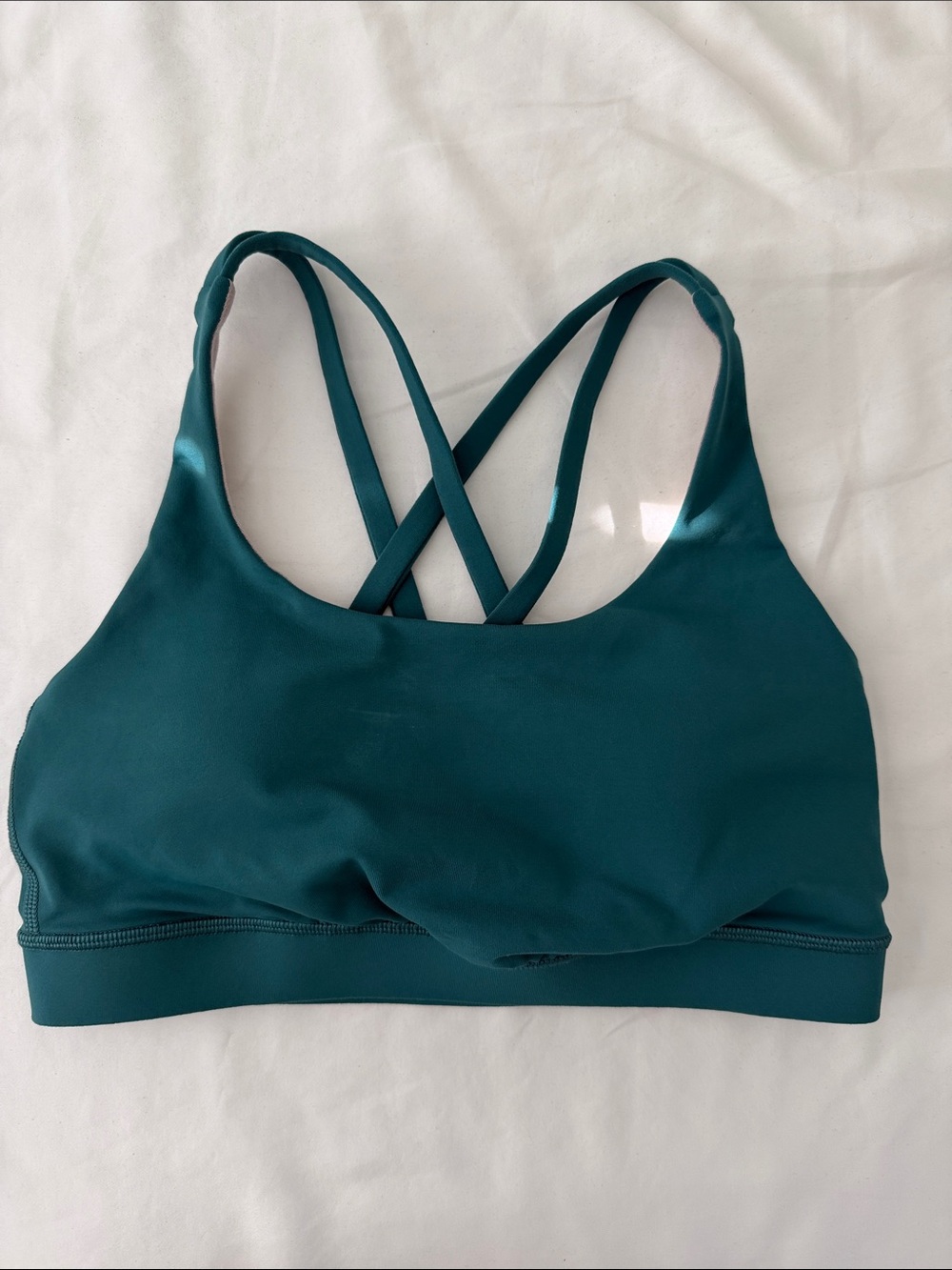 lululemon athletica Strappy Crossback Sports Bra — Teal Green Blue Size 4